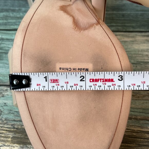 Deltan Tinsley Sandal Womens 9 Beige Silicone Open Toe Slip On Dress Eveningwear - Picture 8 of 11